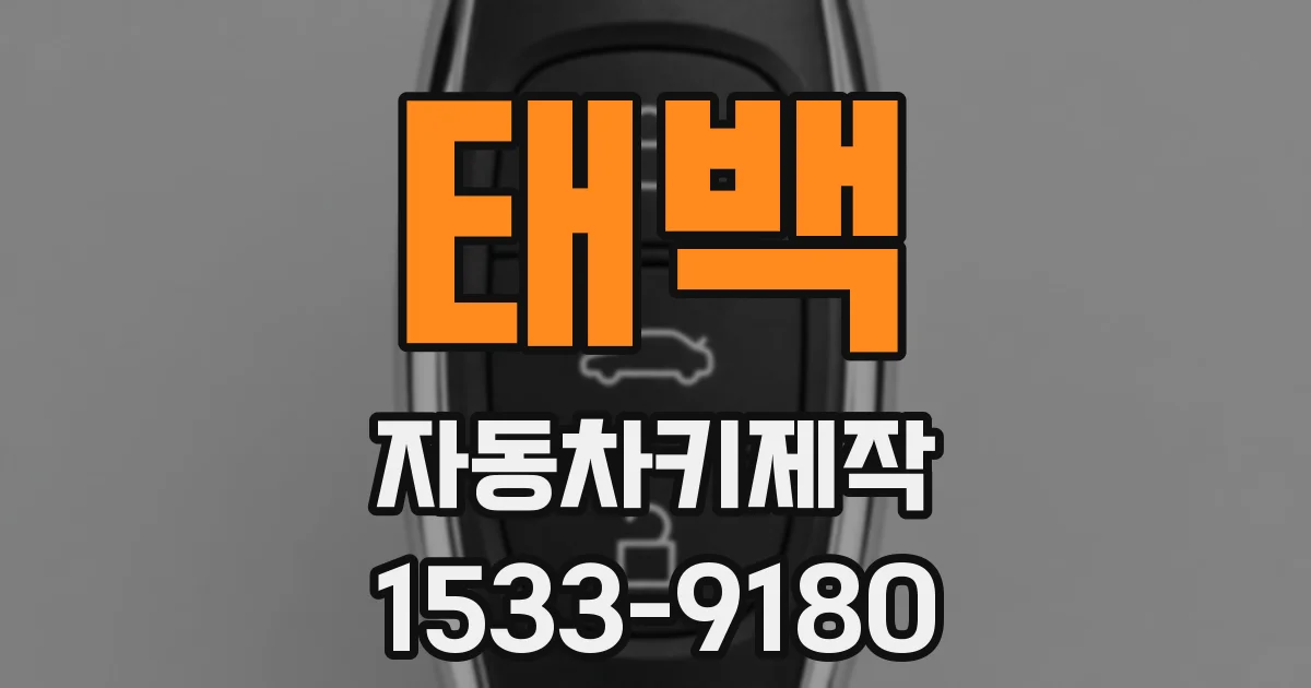 태백 자동차키제작