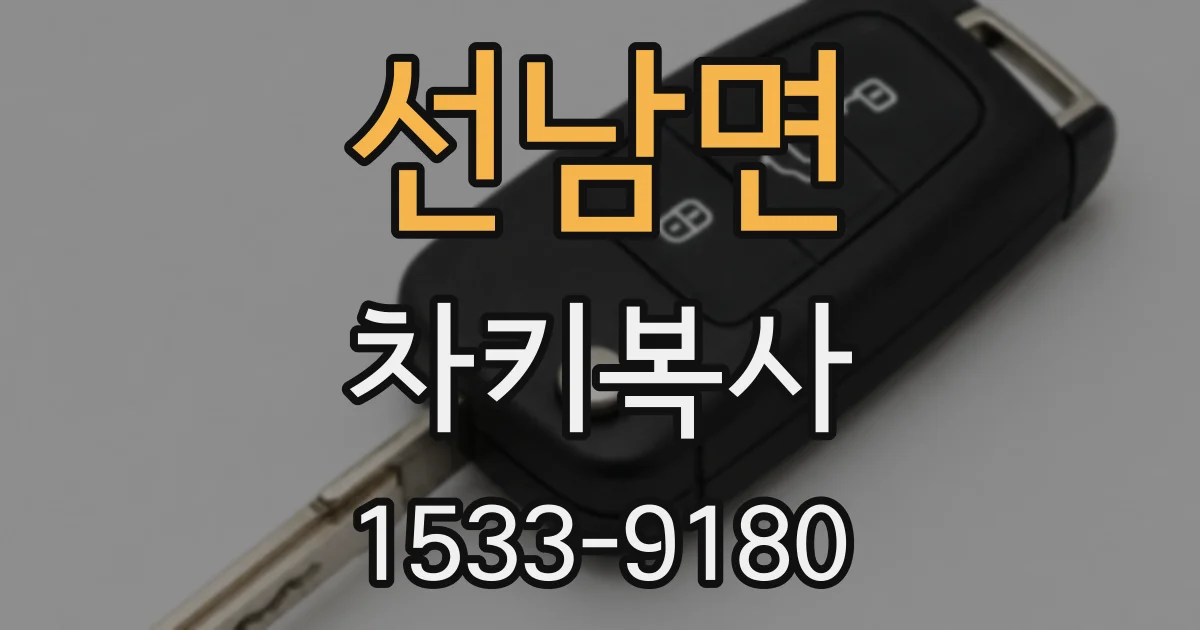 선남면 차키복사