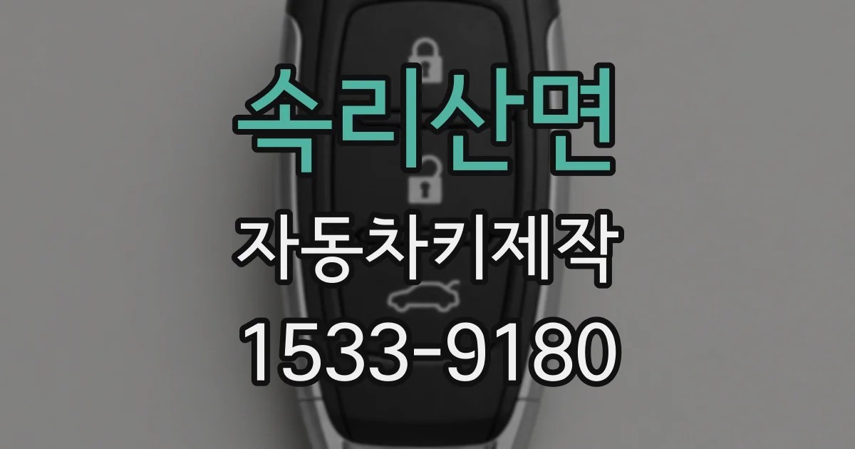 속리산면 자동차키제작