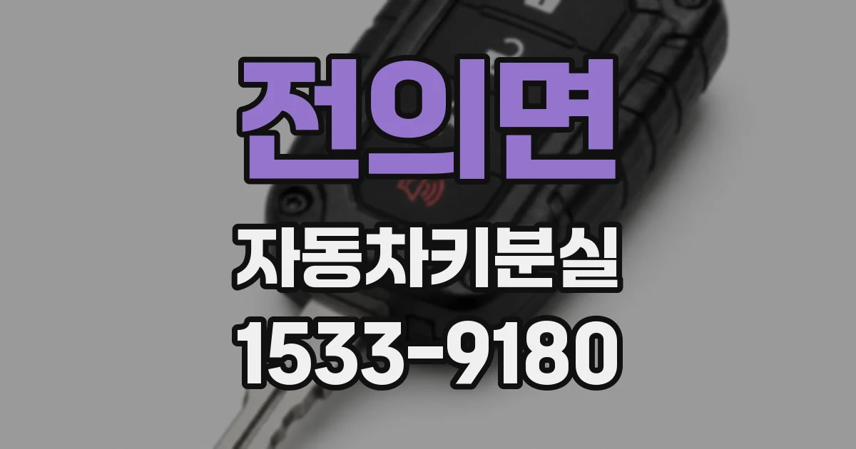 전의면 자동차키분실