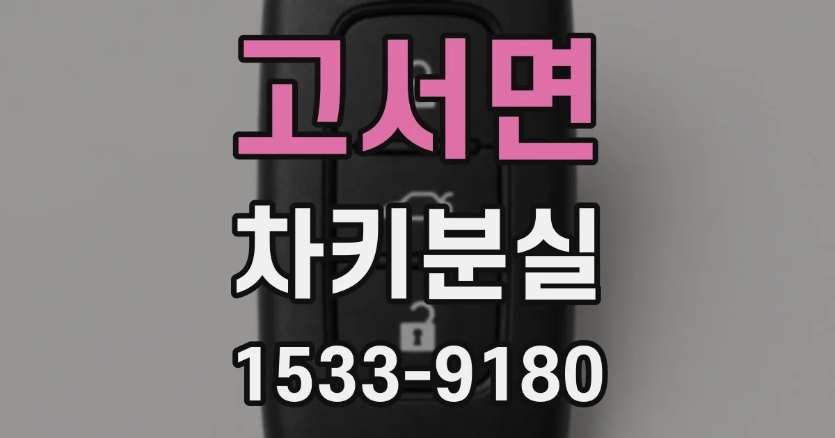 고서면 차키분실