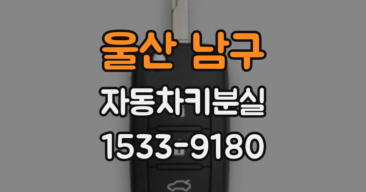 울산 남구 자동차키분실