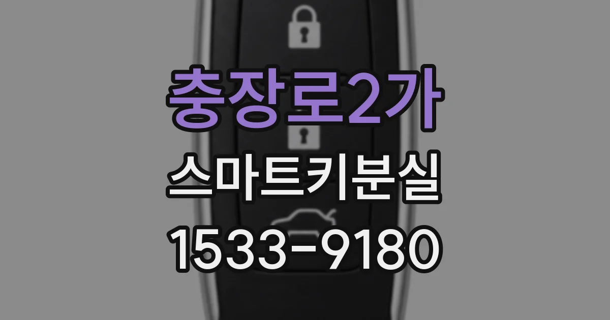 충장로2가 스마트키분실