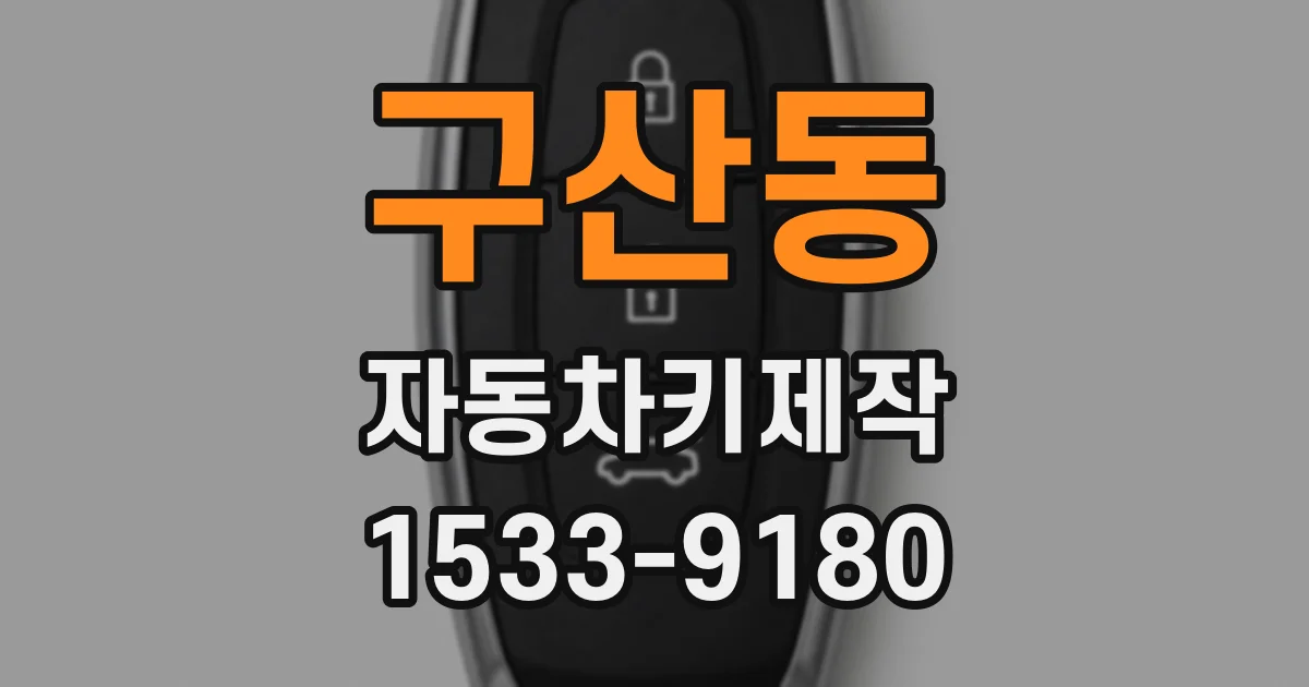 구산동 자동차키제작