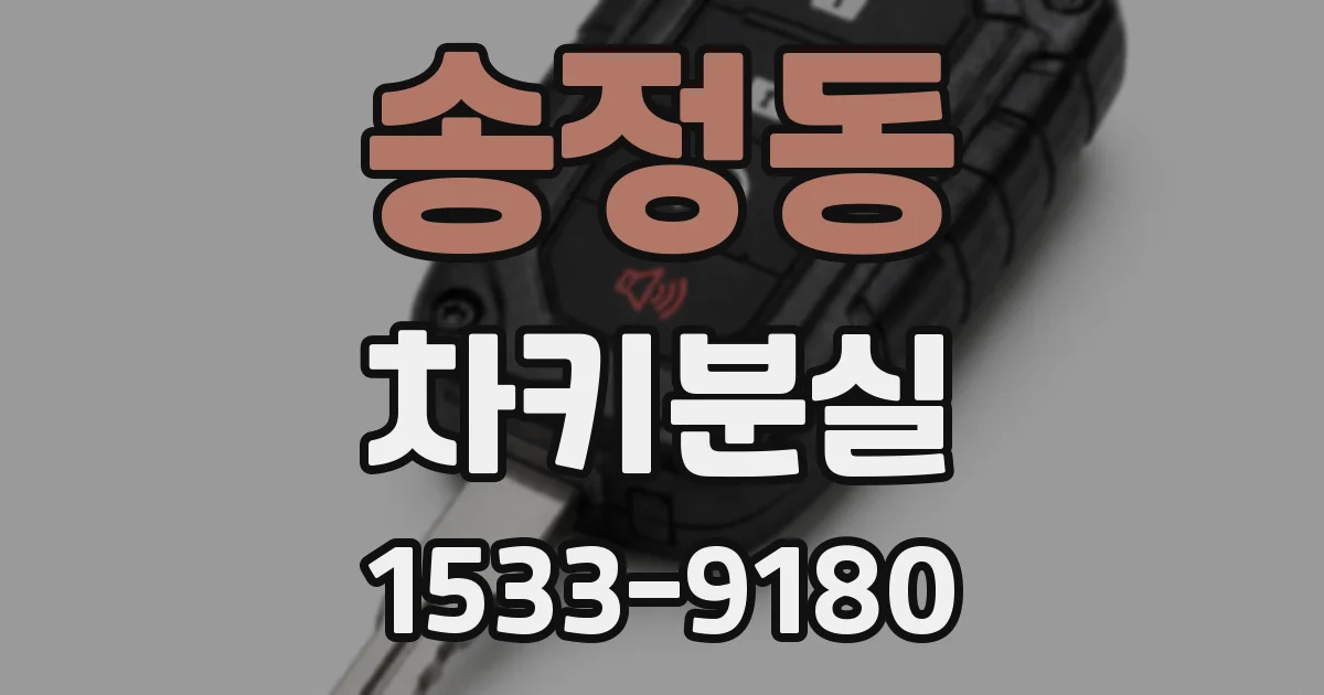 송정동 차키분실