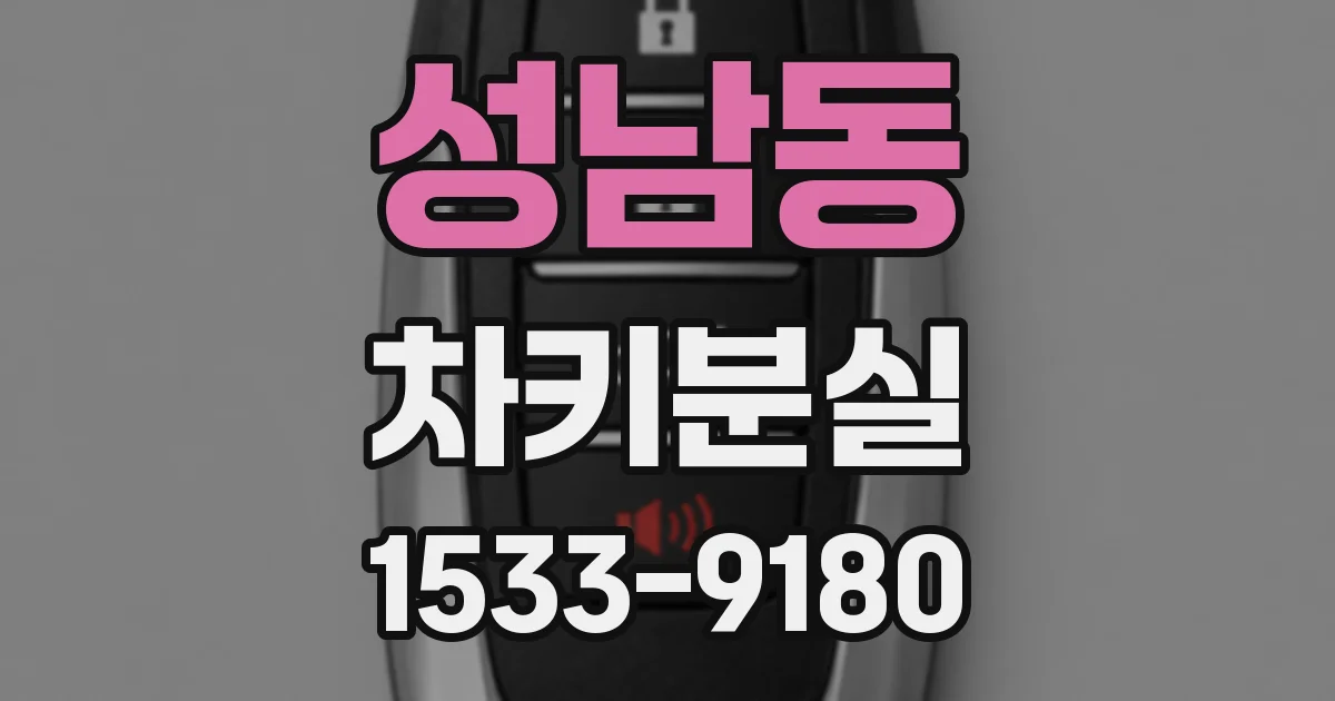 성남동 차키분실