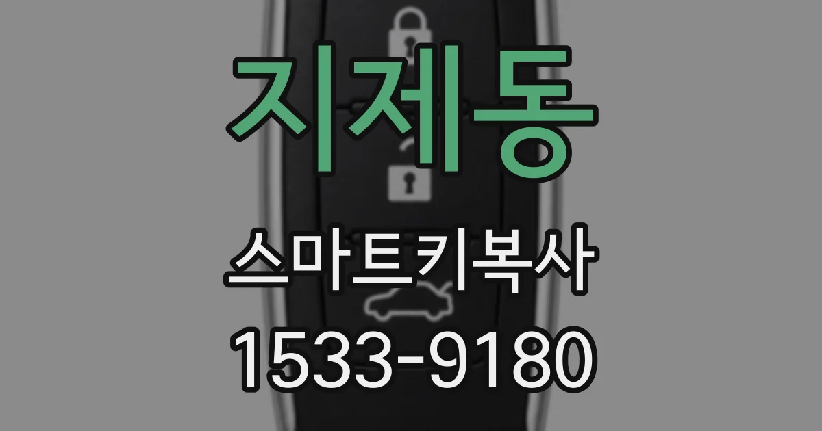 지제동 스마트키복사