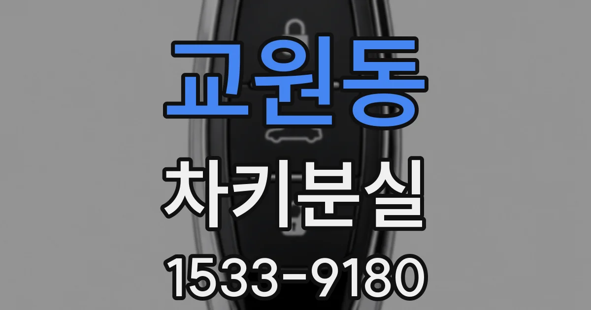 교원동 차키분실