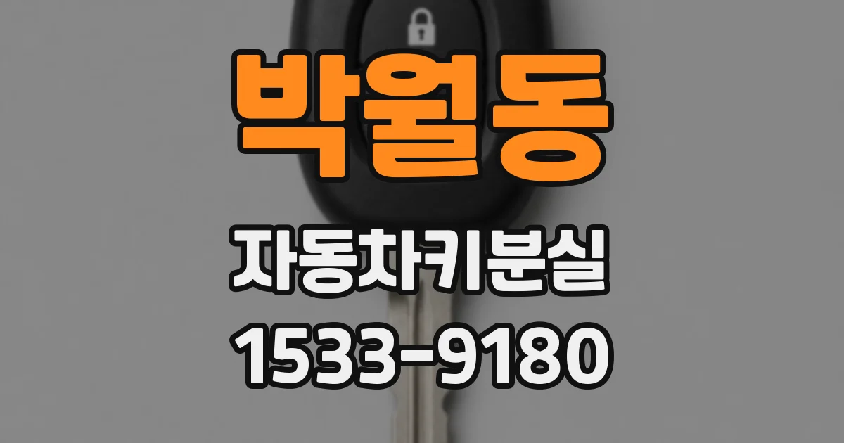 박월동 자동차키분실