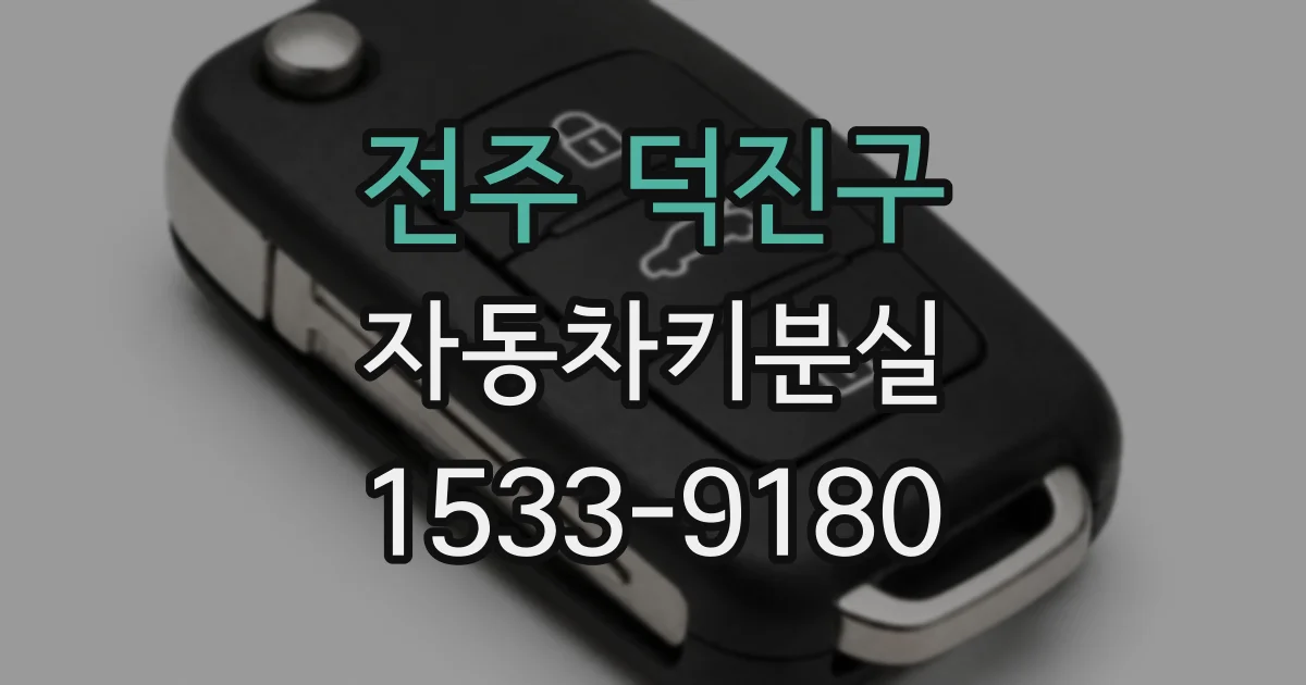전주 덕진구 자동차키분실