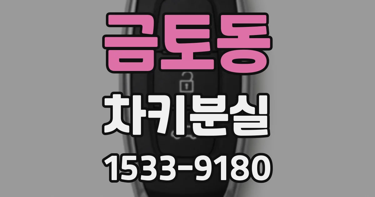 금토동 차키분실