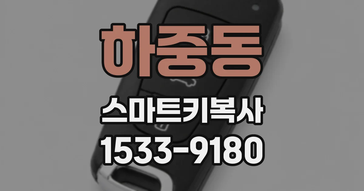 하중동 스마트키복사