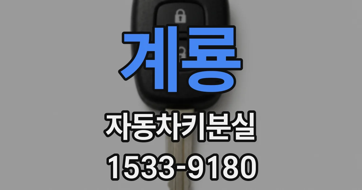 계룡 자동차키분실