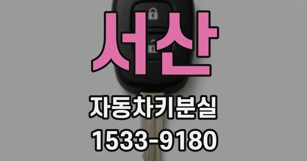 서산 자동차키분실