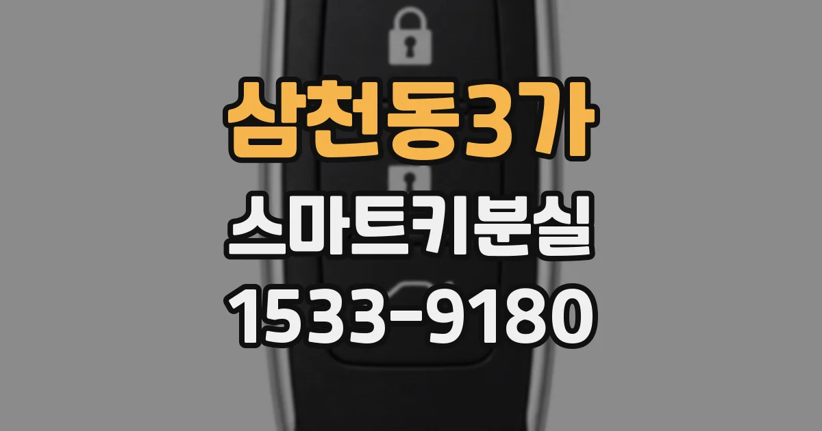 삼천동3가 스마트키분실