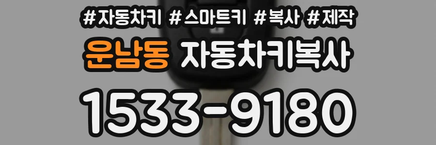 운남동 자동차키복사