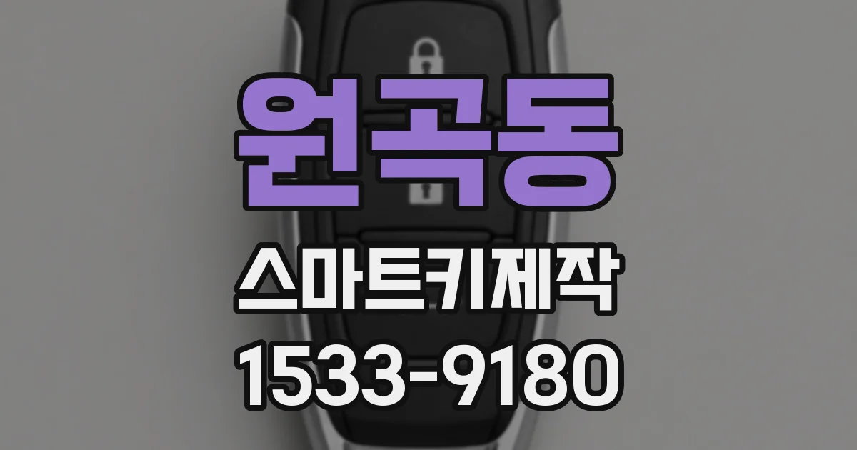 원곡동 스마트키제작