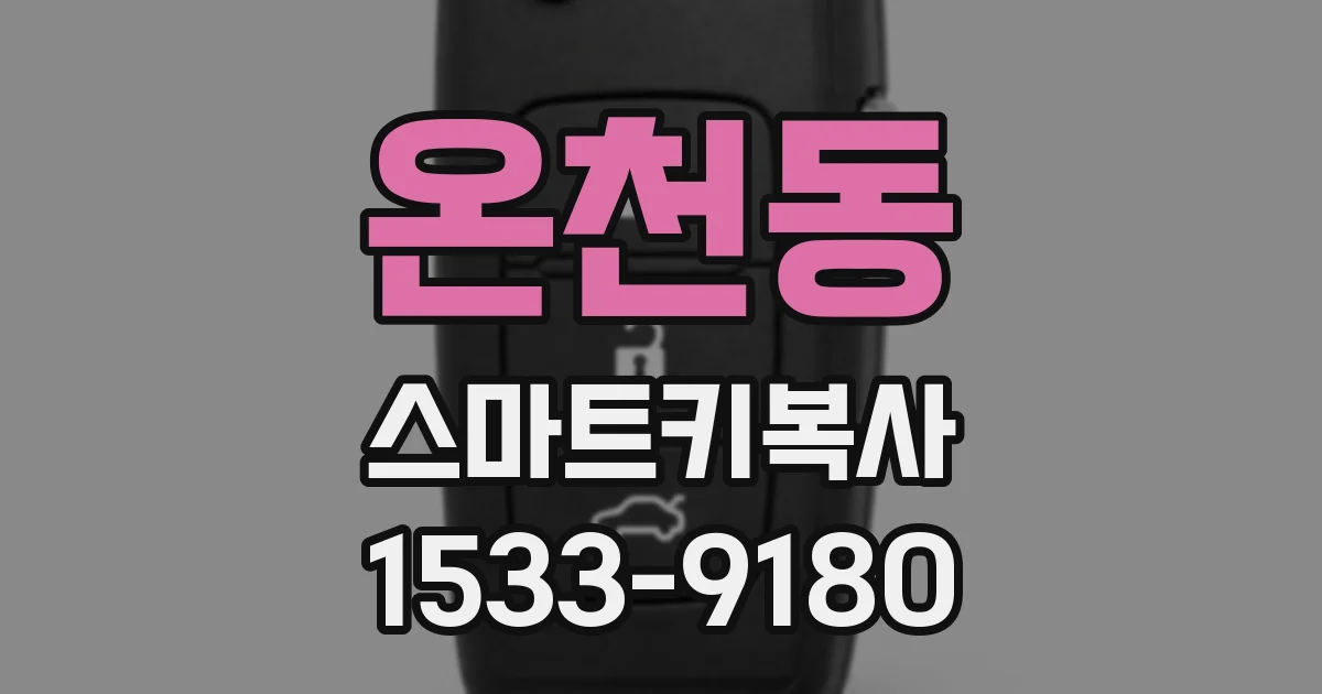 온천동 스마트키복사