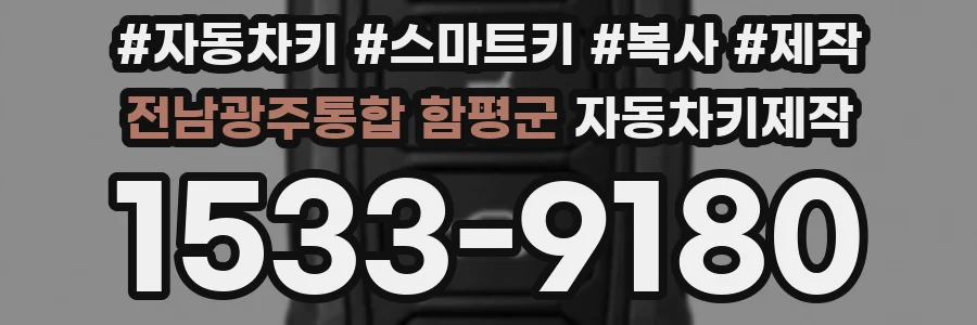 전남광주통합 함평군 자동차키제작