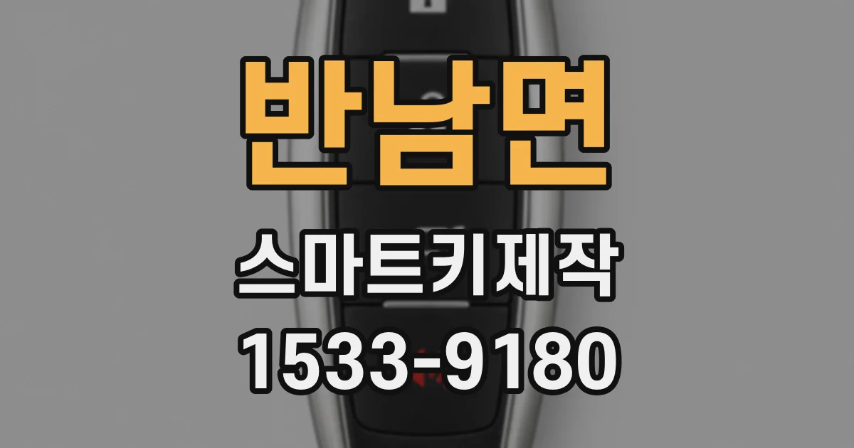 반남면 스마트키제작