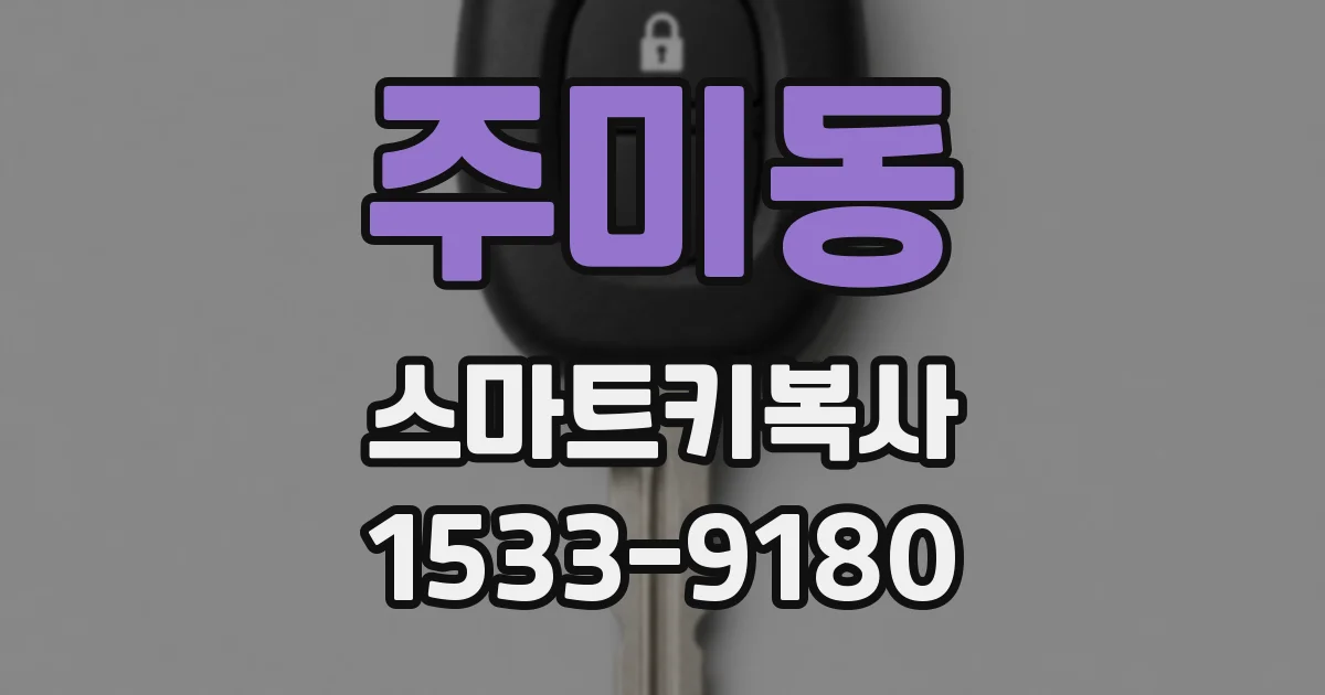주미동 스마트키복사