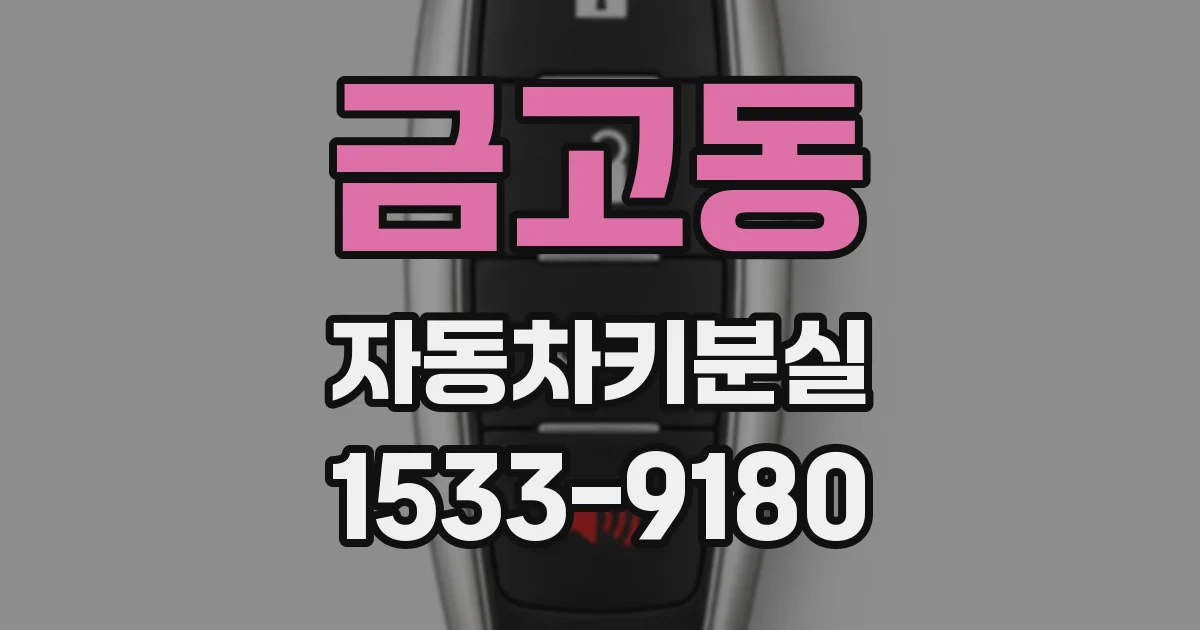 금고동 자동차키분실