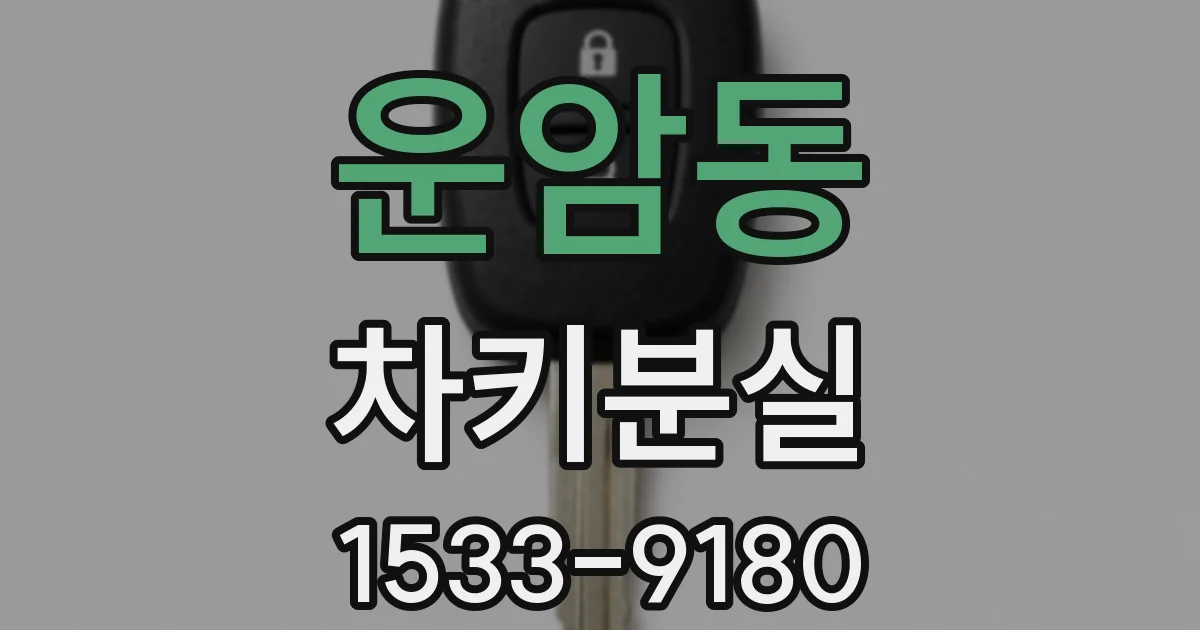 운암동 차키분실