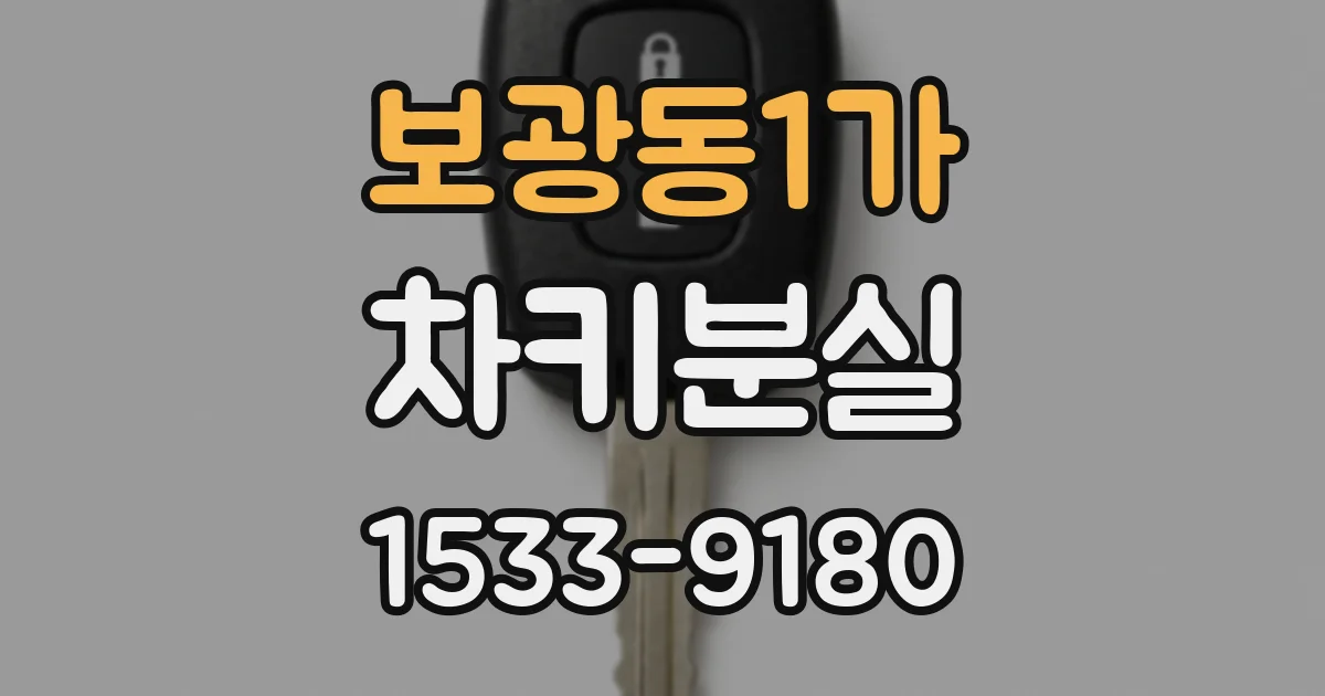 보광동1가 차키분실