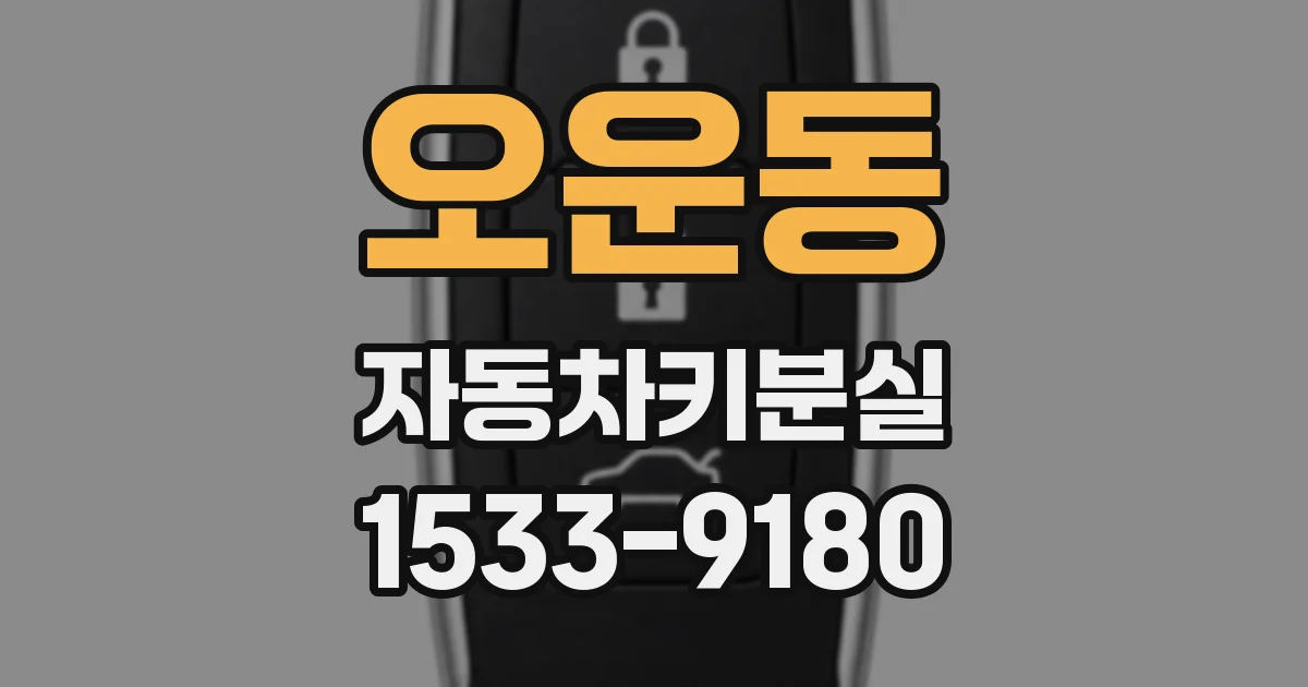 오운동 자동차키분실