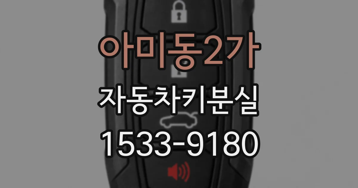 아미동2가 자동차키분실