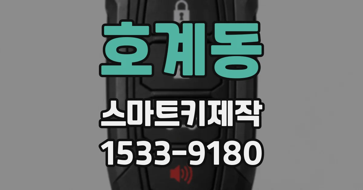 호계동 스마트키제작