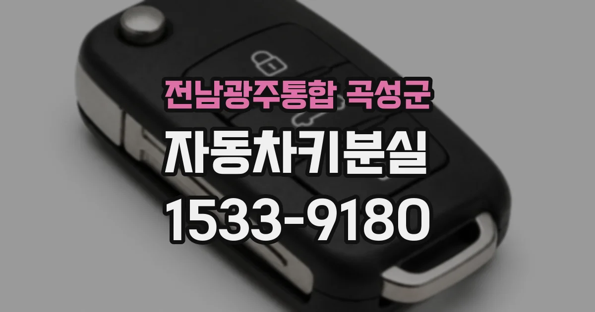 전남광주통합 곡성군 자동차키분실