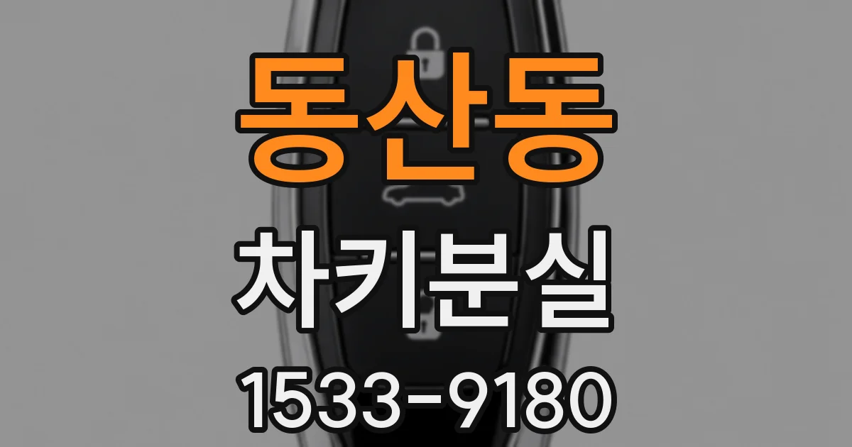 동산동 차키분실