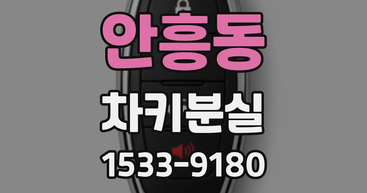 안흥동 차키분실
