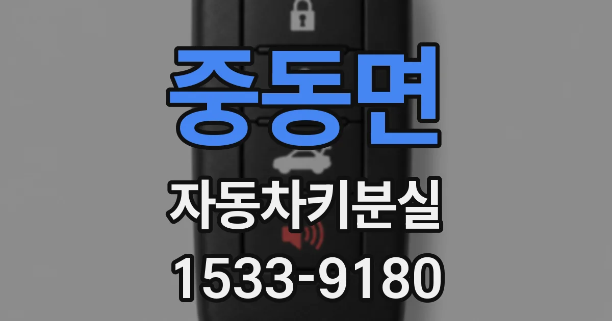 중동면 자동차키분실