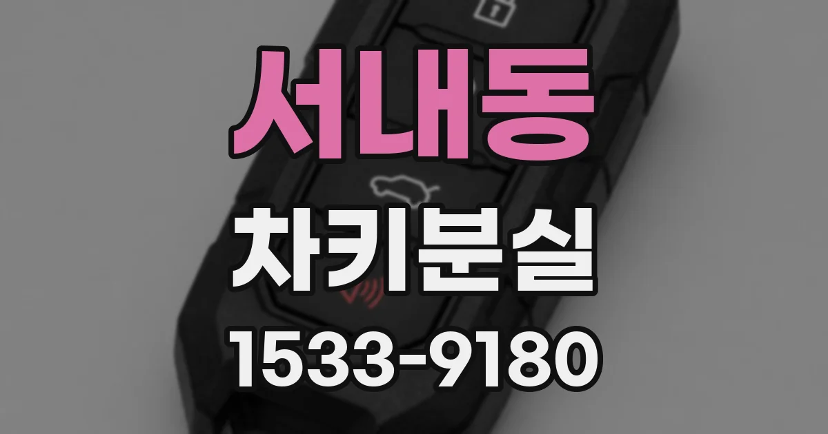 서내동 차키분실