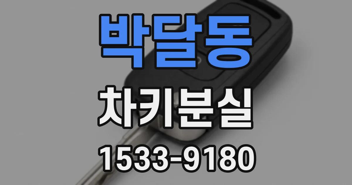 박달동 차키분실