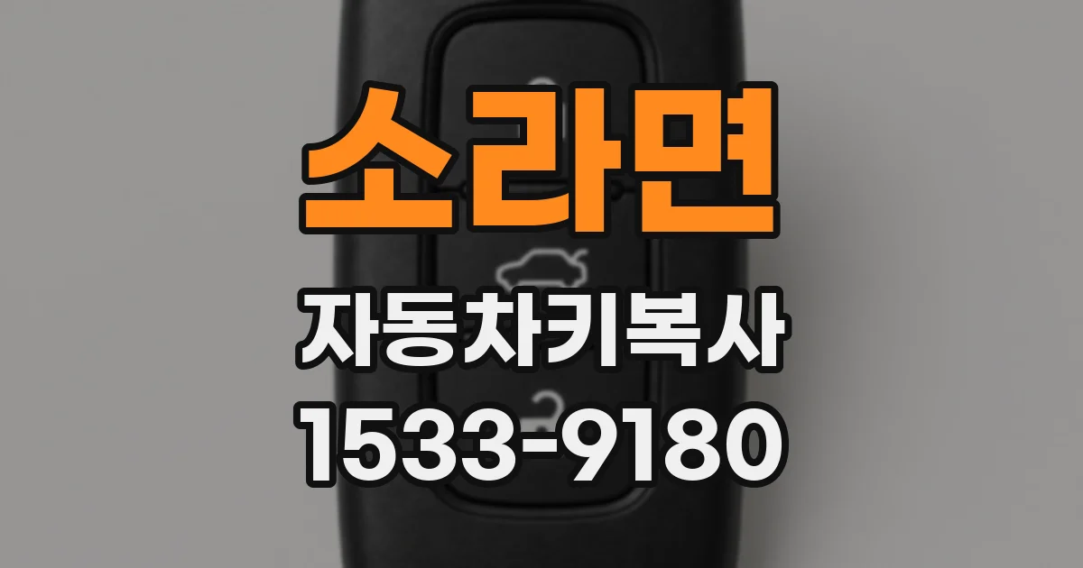 소라면 자동차키복사