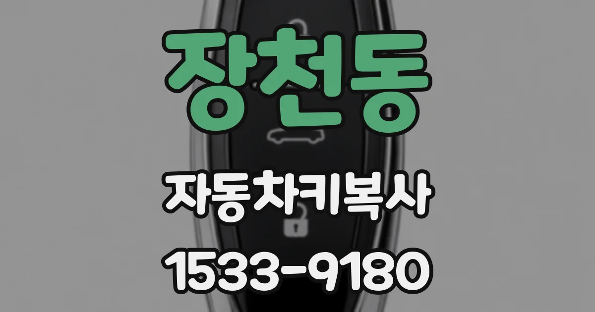장천동 자동차키복사