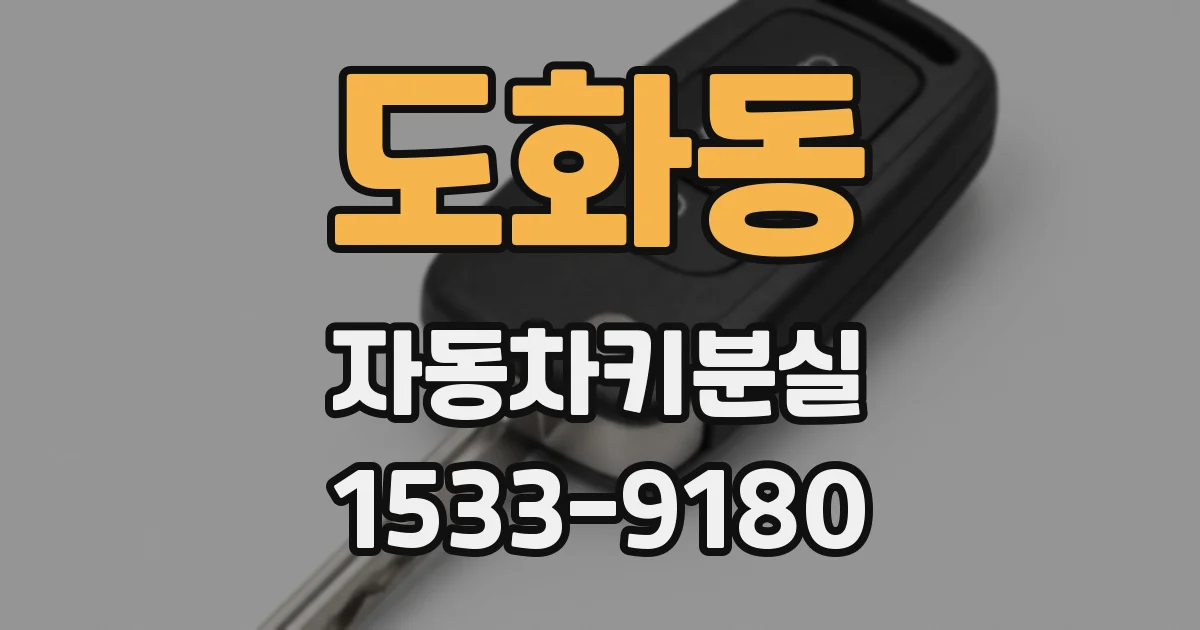 도화동 자동차키분실