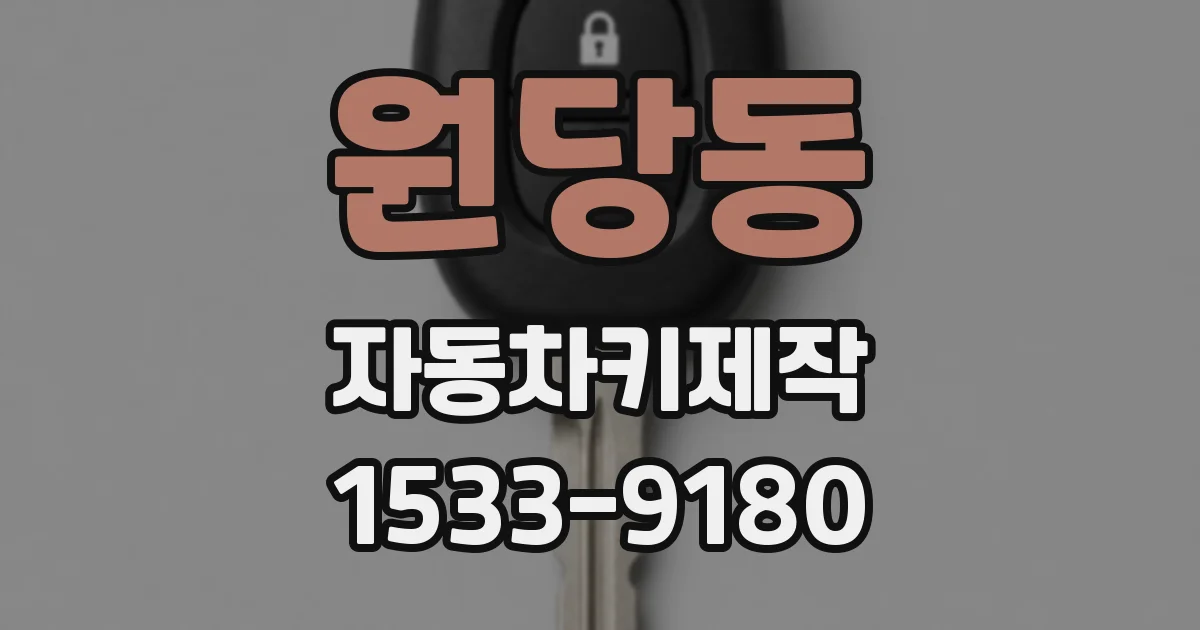 원당동 자동차키제작