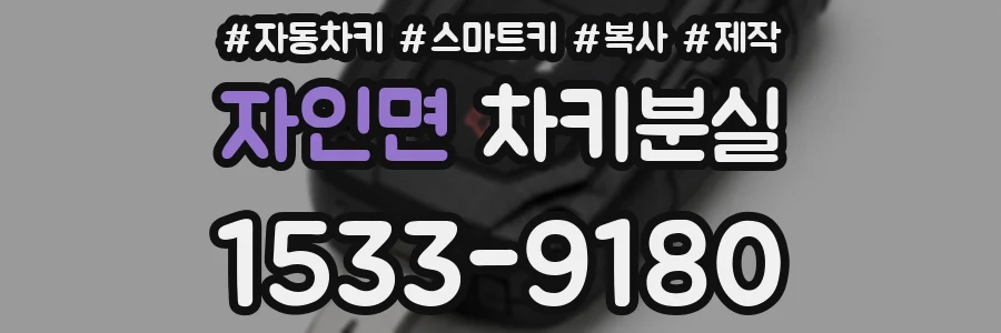 자인면 차키분실