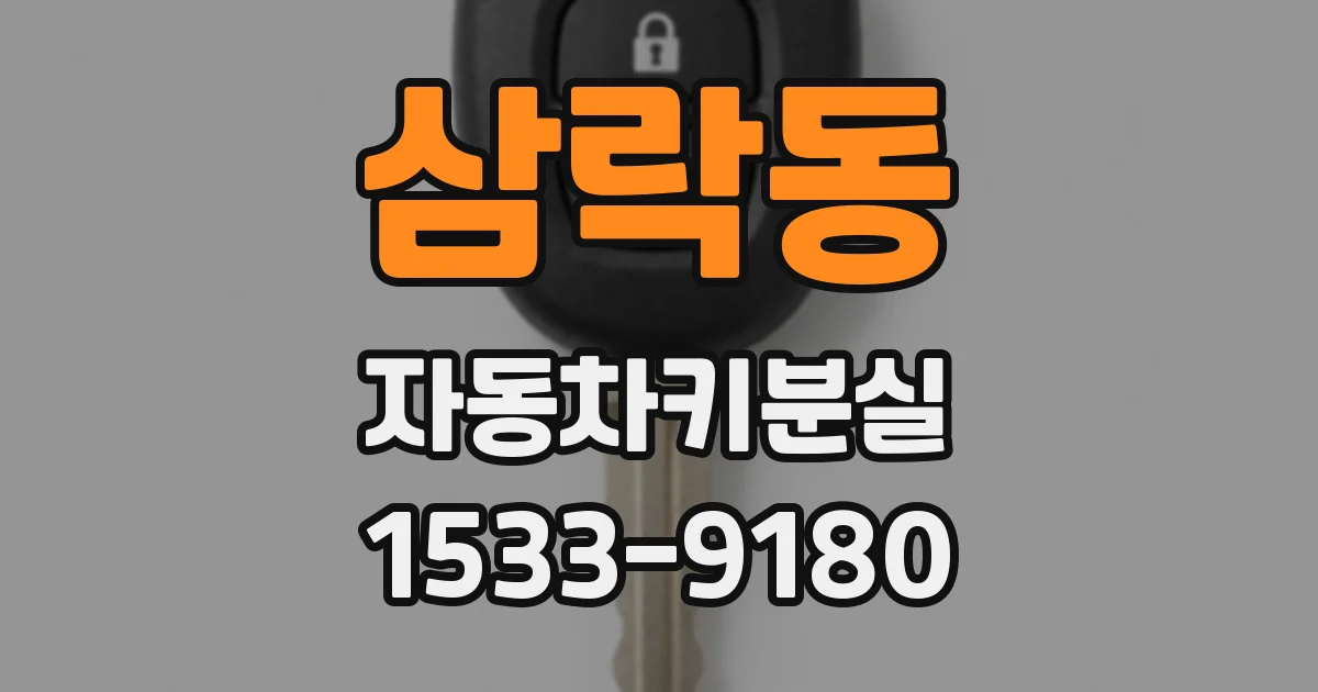 삼락동 자동차키분실