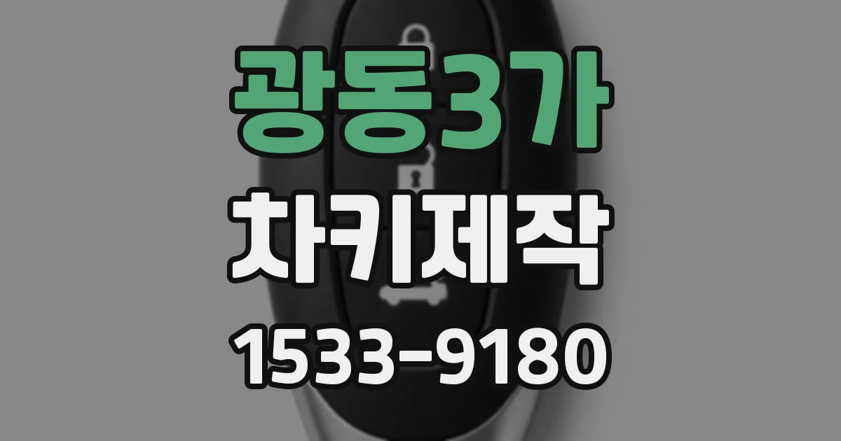 광동3가 차키제작