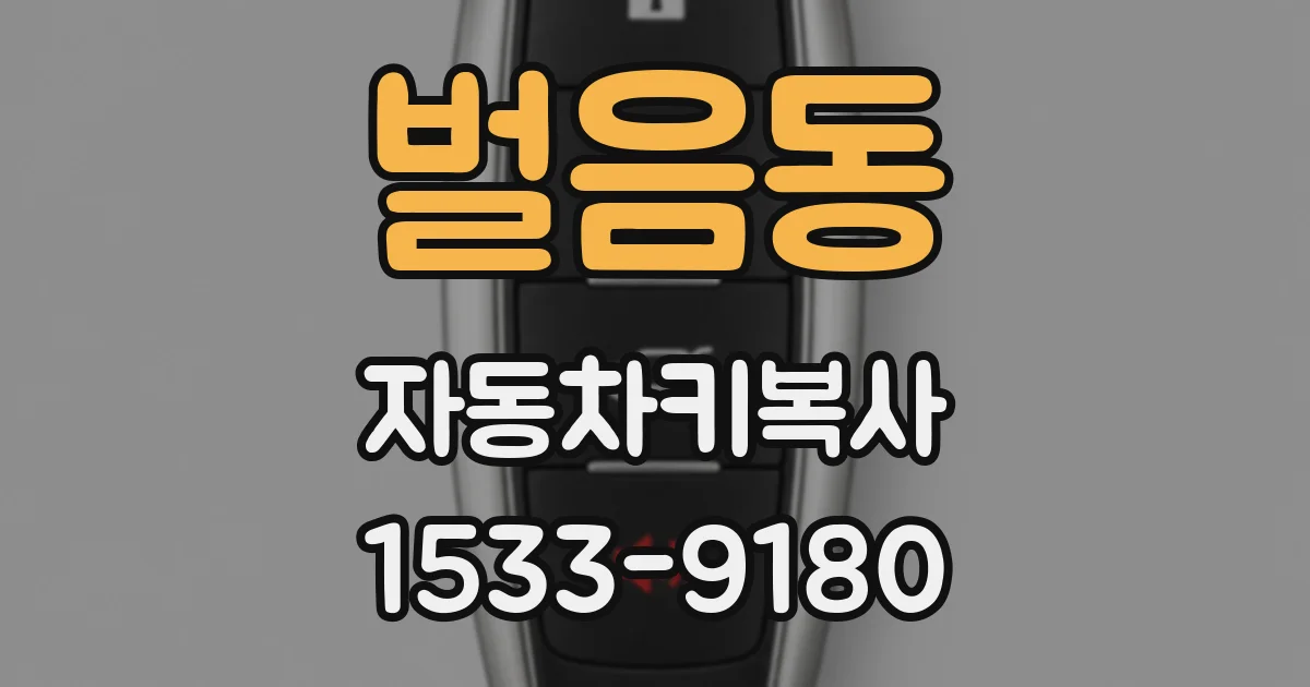 벌음동 자동차키복사