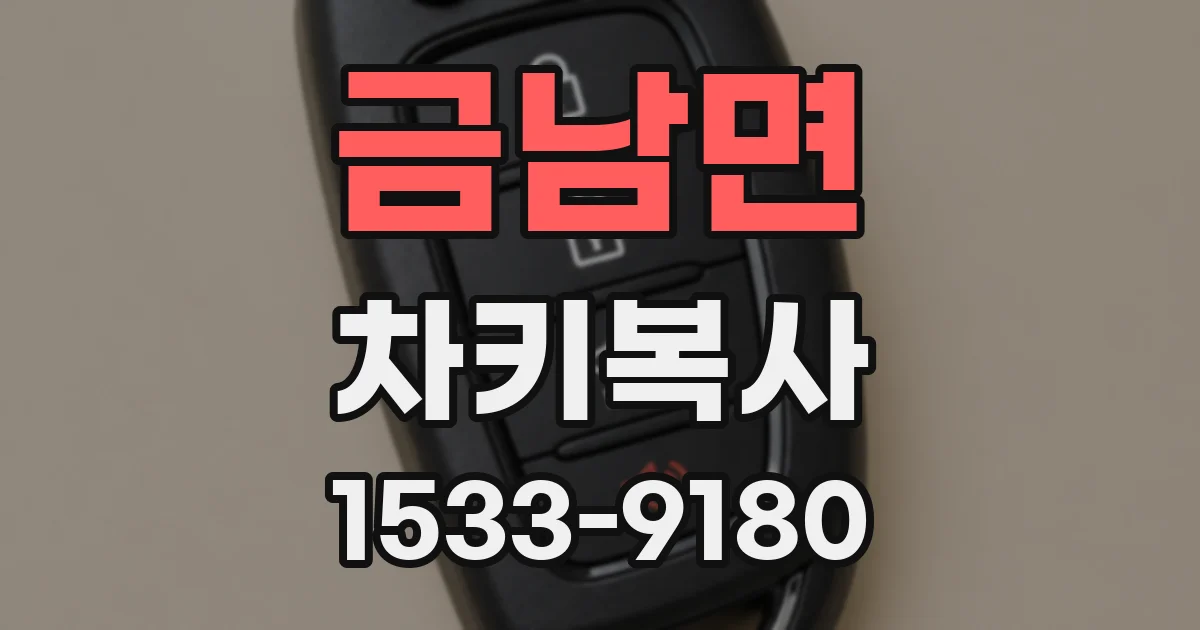 금남면 차키복사