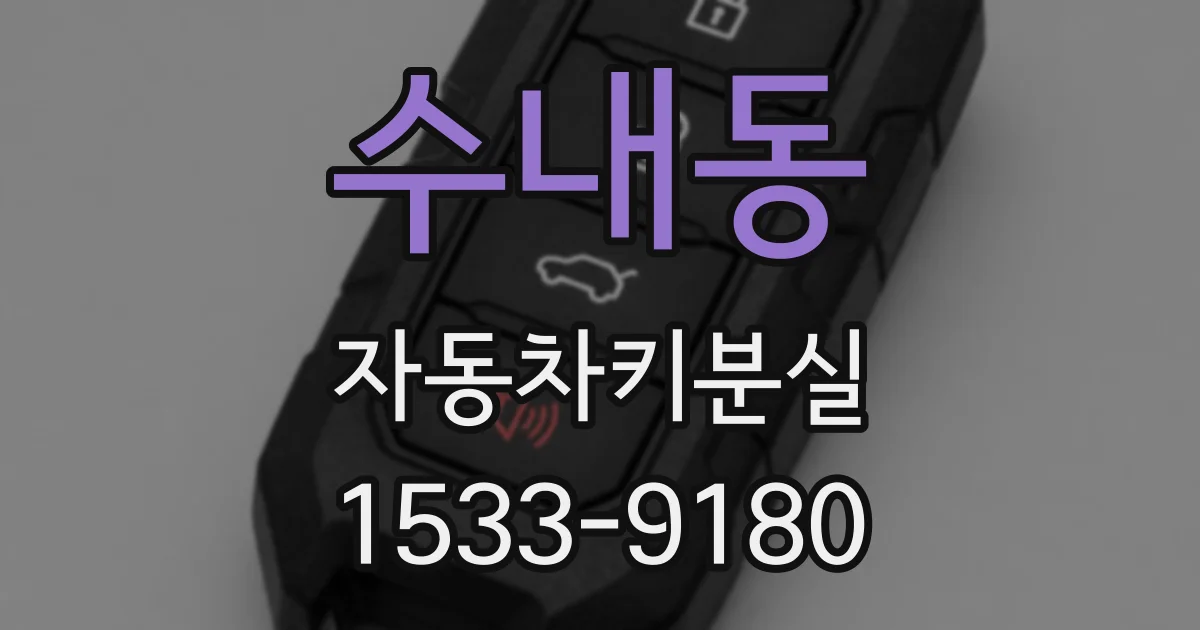 수내동 자동차키분실