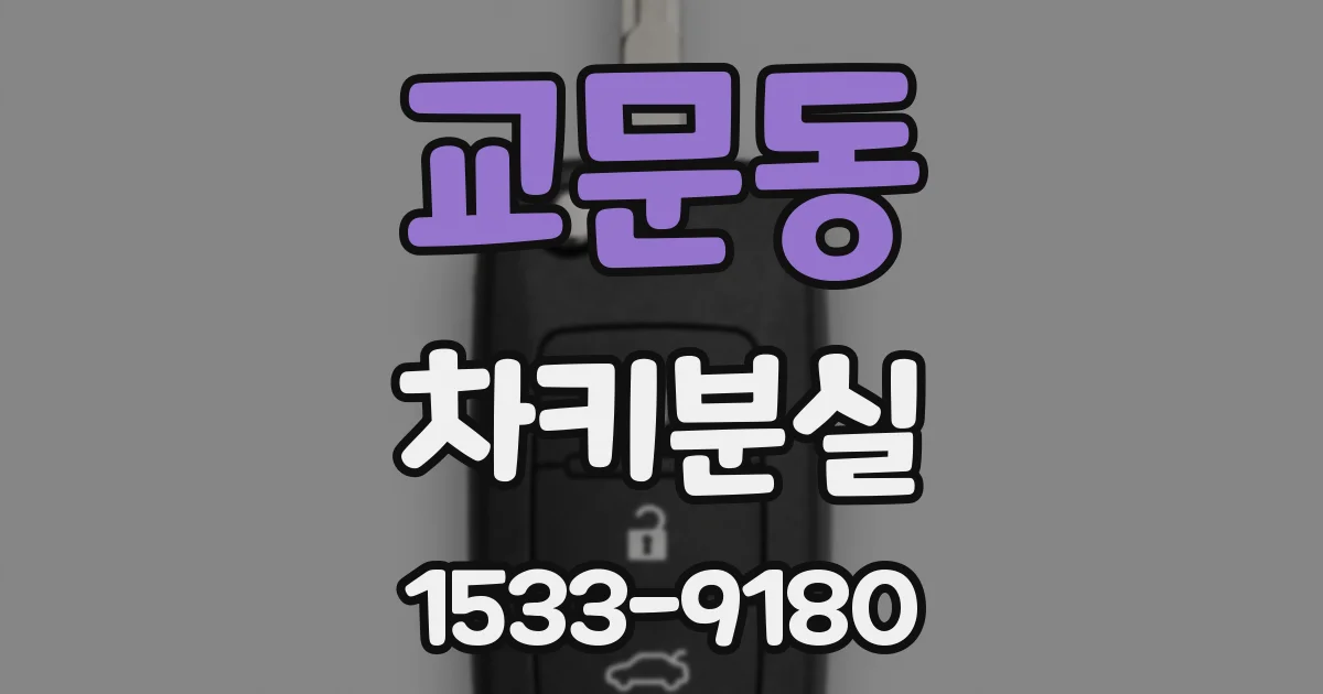 교문동 차키분실