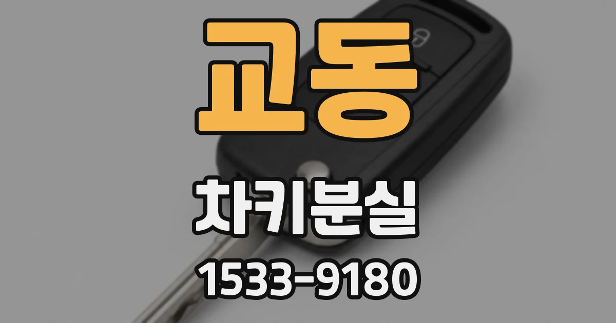 교동 차키분실
