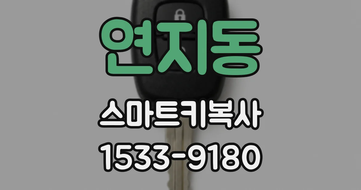 연지동 스마트키복사